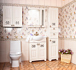Мебель для ванной Бриклаер Кантри 65 бежевый дуб прованс с одним шкафчиком