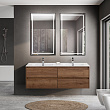 Мебель для ванной Belbagno Kraft 140 подвесная, с 4-мя ящиками, Rovere Tabacco