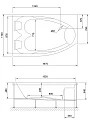 Акриловая ванна Royal Bath Shakespeare RB652100 L 170x110 см с каркасом - превью 1