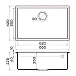 Мойка кухонная Omoikiri Tedori 66-U-GR leningrad grey - превью 1