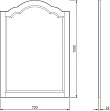 Зеркало ValenHouse Эстетика 80 синее - превью 2