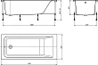 Акриловая ванна Roca Easy 170x75 - превью 2
