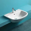 Раковина Simas S 57 bi*1 полувстраиваемая сверху 67x46 см - превью 2