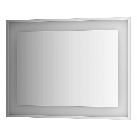 Зеркало EVOFORM LEDSIDE BY 2205 в багетной раме со светильником 100x75 см серое