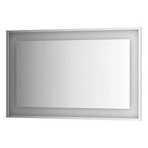 Зеркало EVOFORM LEDSIDE BY 2207 в багетной раме со светильником 120x75 см серое