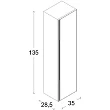 Шкаф-пенал Armadi Art Quatro 35 подвесной, cashmere/золото матовое - превью 2
