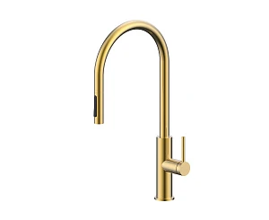 Смеситель для кухонной мойки Paulmark Senso Se215180-SBG светлое брашированное золото