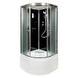 Душевая кабина AvaCan B90SELBLACK, 90х90х220 см, стекло матовое, профиль хром - превью 1
