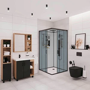 Душевая кабина Niagara Premium NG-6901-01GQ BLACK 90х90х210 черная