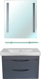 Мебель для ванной Bellezza Санриса 80 подвесная, серебро