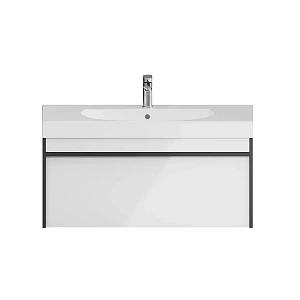 Тумба с раковиной Kerama Marazzi Modula 100 подвесная, арабика/белый