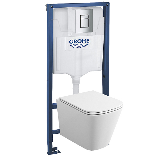 Комплект Grohe Rapid SL 39185001 подвесной унитаз + инсталляция + кнопка смыва