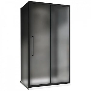 Душевой уголок Abber Schwarzer Diamant 130х80 AG30130BMH-S80BM-S80BM стекло матовое, профиль черный