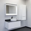 Тумба с раковиной Comforty Марсель 90 столешница под черный мрамор, белый (раковина Comforty 9110) - превью 1