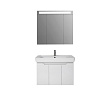 Мебель для ванной комнаты Dreja Q(D) 80 с дверками белый глянец