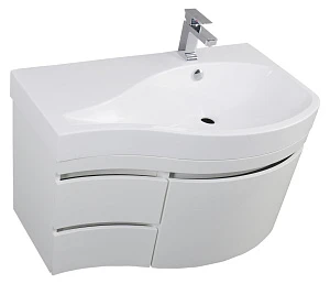 Тумба с раковиной Aquanet Сопрано 1-95  белая с ящиком R
