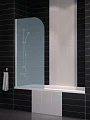 Шторка на ванну Vegas Glass EV 0075 08 10 L профиль глянцевый хром, стекло сатин - превью 1
