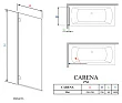 Шторка на ванну Radaway Carena PNJ 70 прозрачное стекло L - превью 2