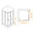 Душевой уголок RGW Passage PA-030B 90х90 профиль черный, стекло прозрачное - превью 2