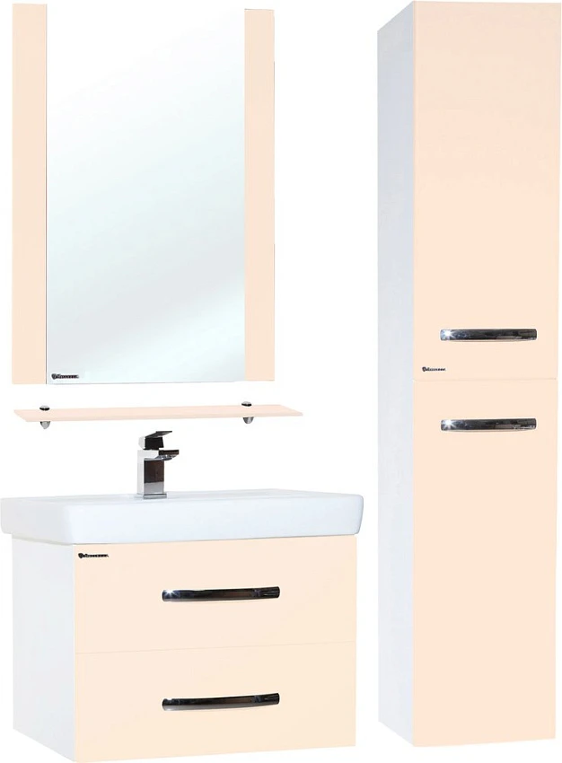 Мебель для ванной Bellezza Рокко 80 с 2 ящиками подвесная бежевая (Тигода)