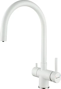 Смеситель для кухонной мойки Paulmark Heller He213218-431 белый матовый