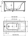 Акриловая ванна Aquatek Альфа 170х70 гидромасс.ПН с фр.экр. (слив слева) - превью 1