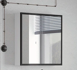 Зеркало-шкаф Corozo Айрон 60 черный/белый
